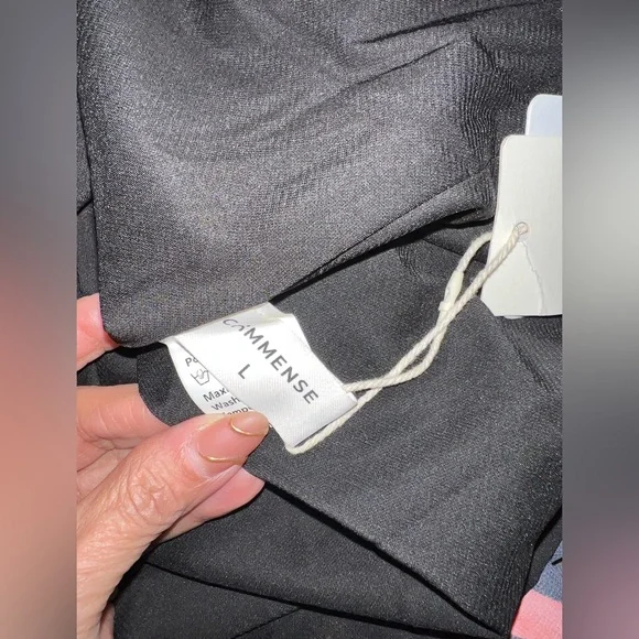 COMMENSE Red Floral Slip Midi Dress NWT Size L Side Zip - Picture 6 of 9